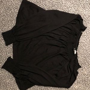 Off the shoulder black shirt